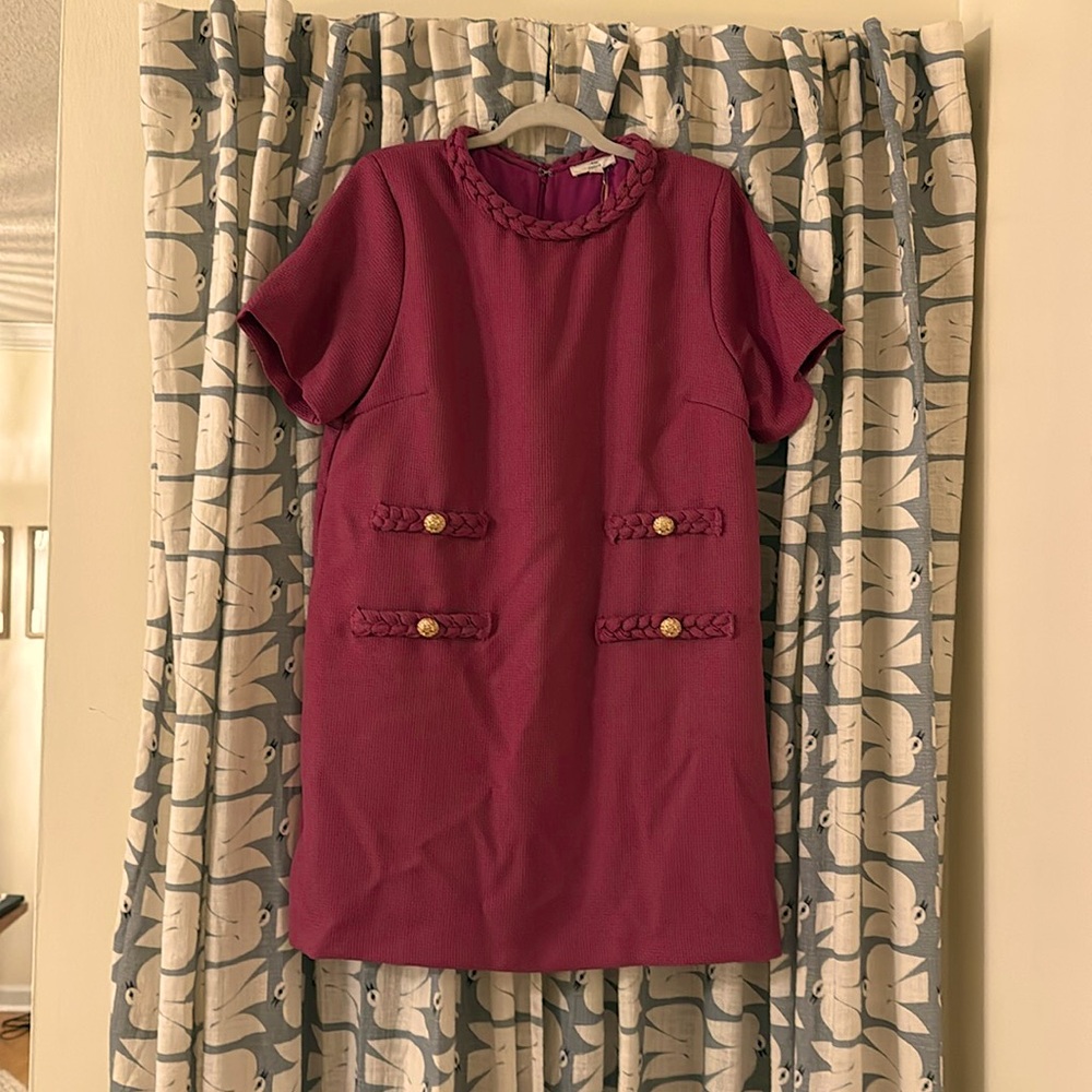 NWT Entro plum tweed Jackie shift dress
